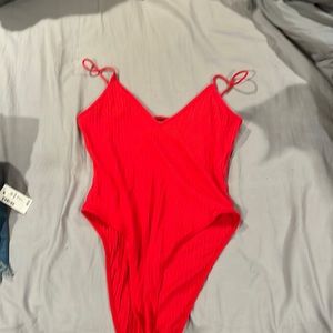 Red bodysuit